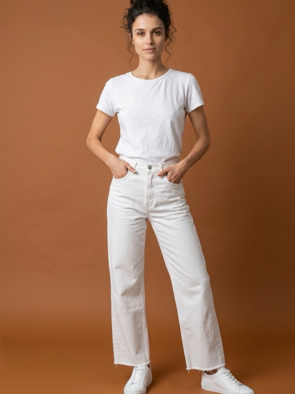 Reformation White Fawcett High-Rise Jeans